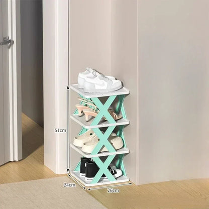 Compact Folding Shoe Storage Rack Shelf