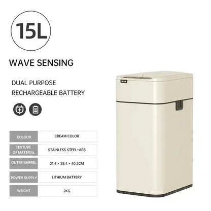 Automatic Stainless Steel Motion Sensor Bin