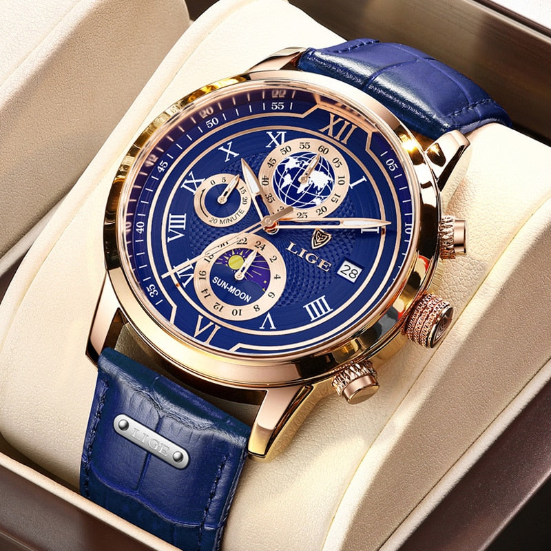 Stylish Quartz Leather Men's Watch