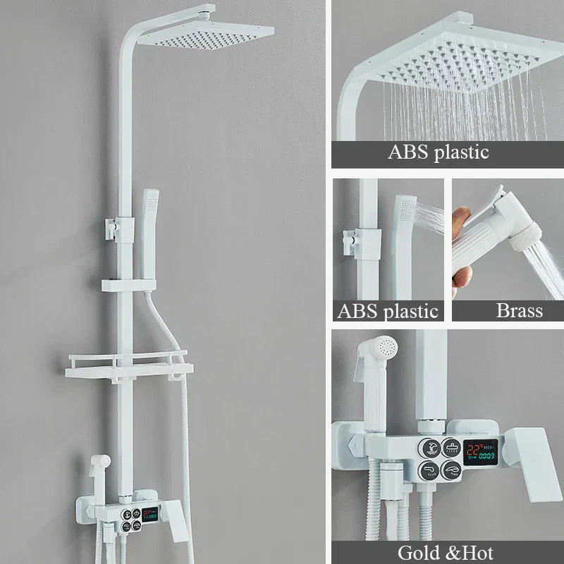 Premium Adjustable Thermostatic Shower Head System