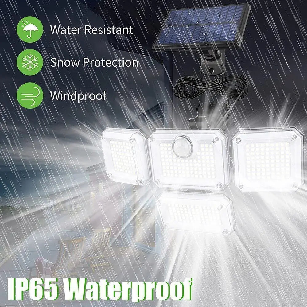 Bright Solar Motion Sensor Outdoor Light 2000LM