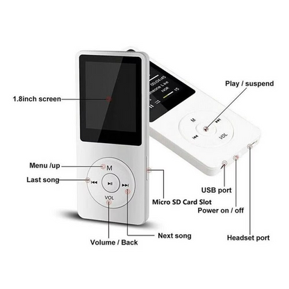 Small Wireless MP3 Player with Bluetooth Touchscreen