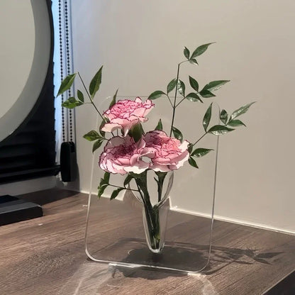 Elegant Clear Flower Vase Decoration