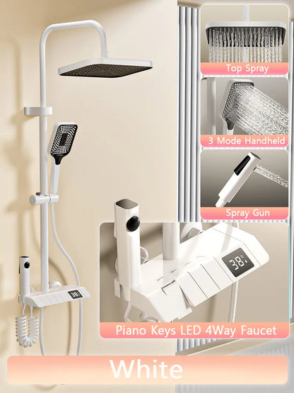Premium LED Shower Head System