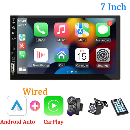 7 Inch Touchscreen Car Audio System with Bluetooth and GPS