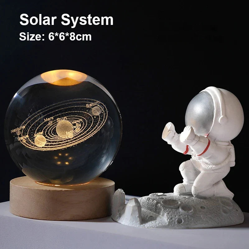Cosmic Starry Night Lamp with LED Crystal Ball