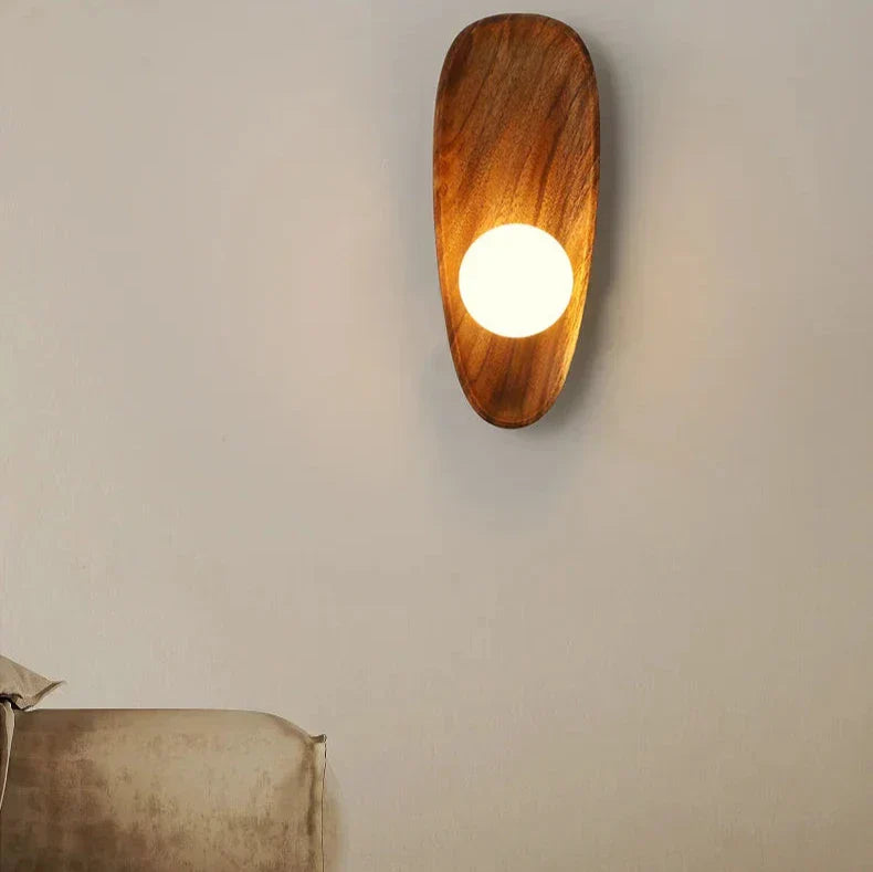 Rustic Wood Wall Light