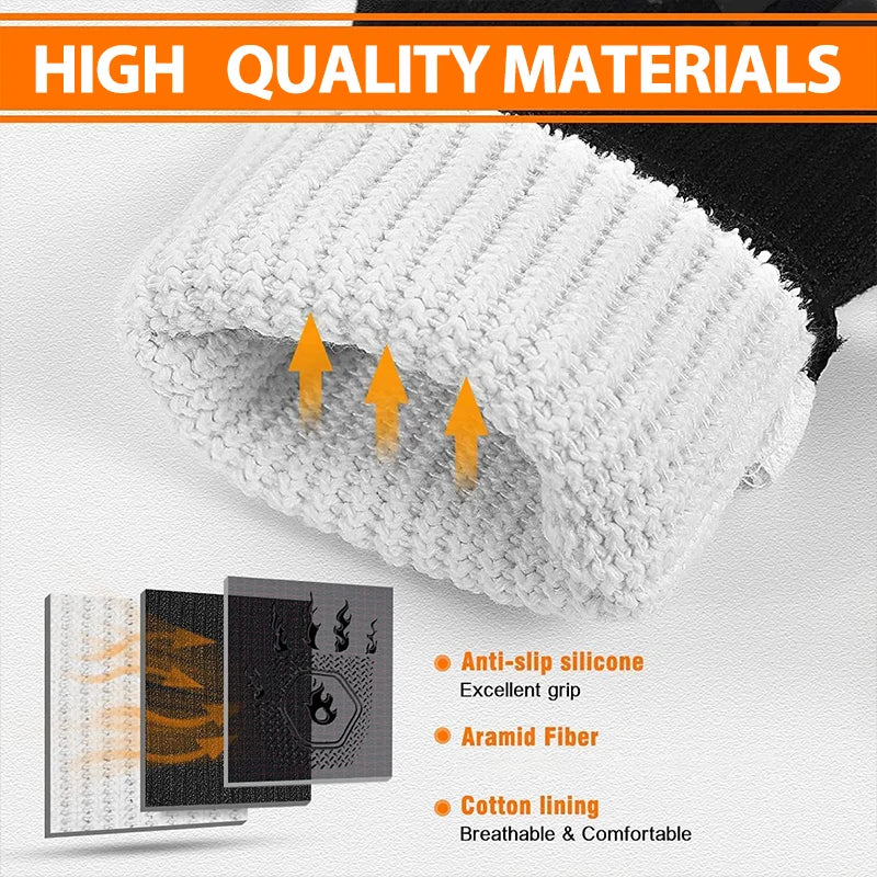 Heat Resistant BBQ Glove with Non Slip Grip
