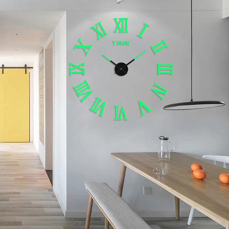 Modern 3D Glow Silent Wall Clock
