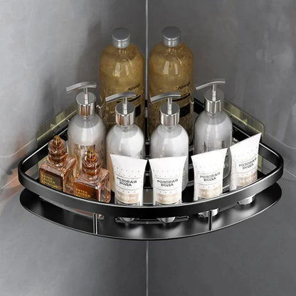 Wall Mounted Bathroom Shelf - Slim Aluminum Corner Storage
