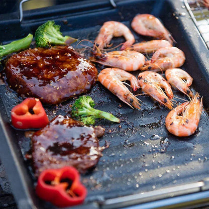 Big 2-In-1 Cast Iron Skillet for Grill and Stove
