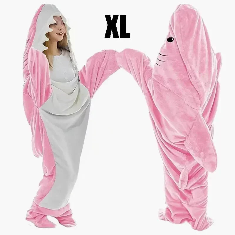 Cozy Shark Hoodie Blanket Costume