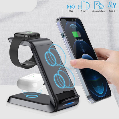 Space Saving 3 in 1 Phone Charger Dock