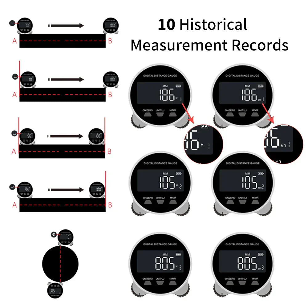Accurate Digital Measuring Ruler with LCD Screen