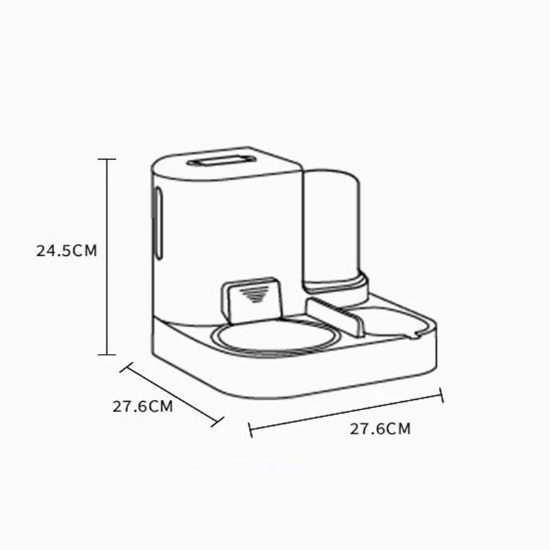 Automatic Pet Food and Water Bowl Feeder Set