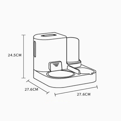 Automatic Pet Food and Water Dispenser Set