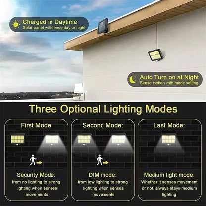 Bright Solar Powered Motion Light with 3 Modes