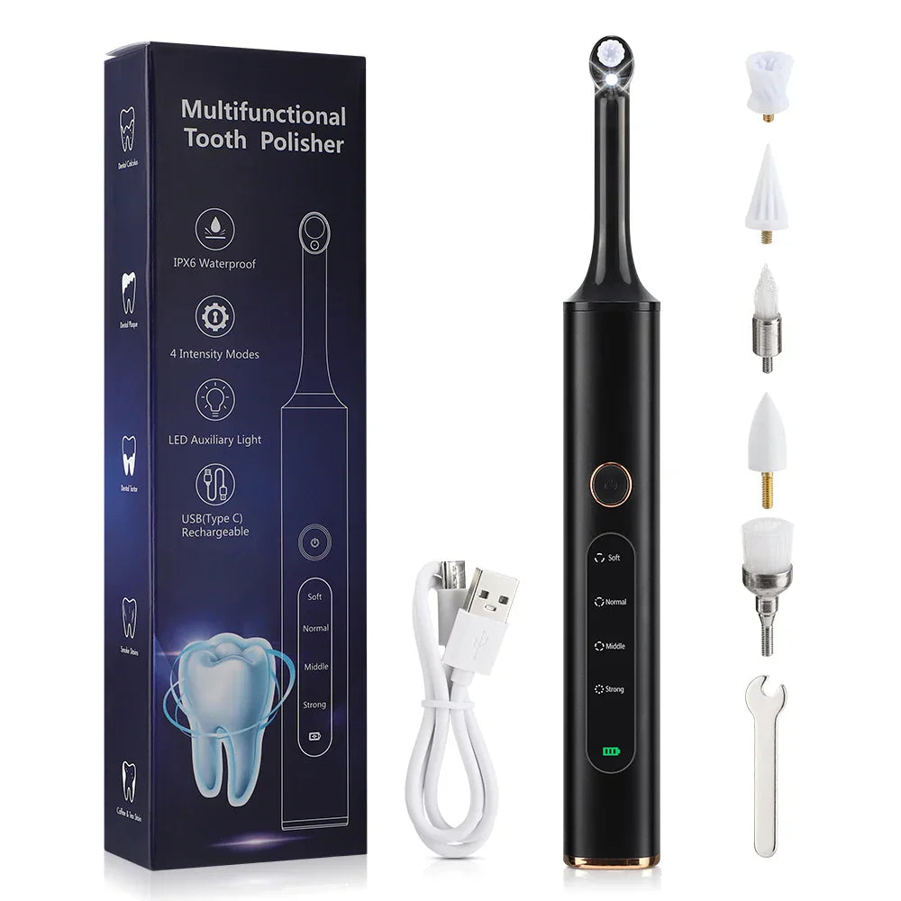 Advanced 5-in-1 Rechargeable Tooth Polisher & Plaque Remover