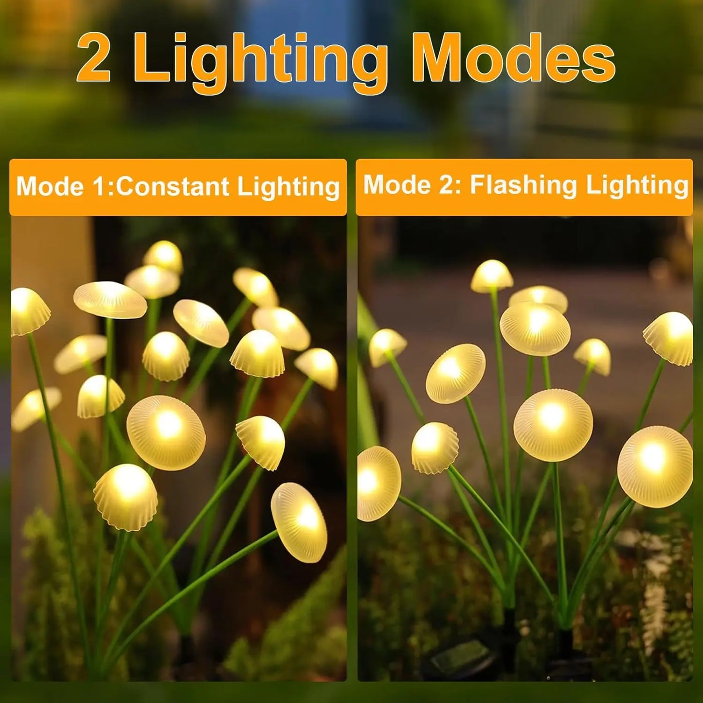 Bright Outdoor Solar Garden Light 6 LEDs