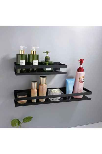 Modern Floating Black Storage Shelves