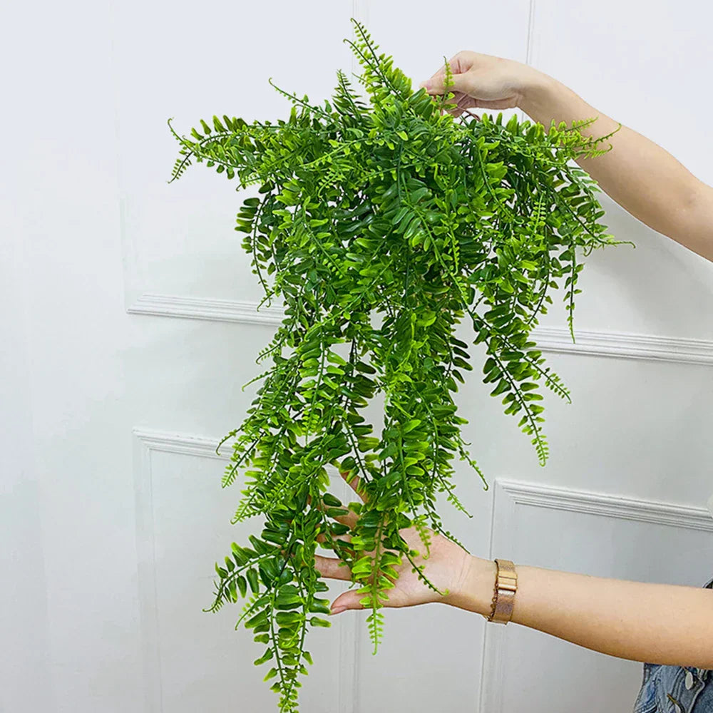 Realistic Hanging Artificial Fern Plant 90cm UV Resistant