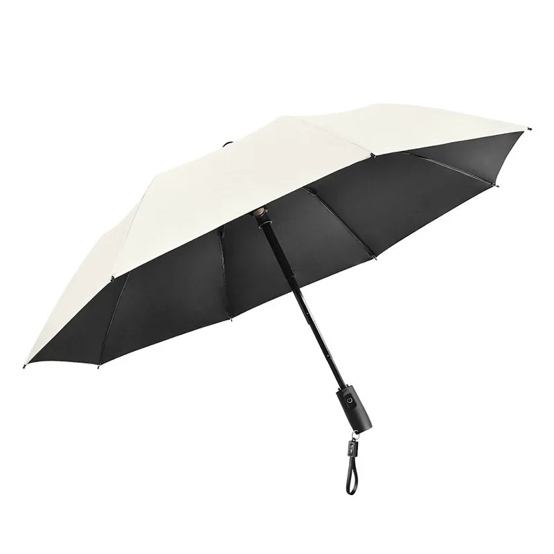 Compact Sun Protection Umbrella with Built-in USB Fan