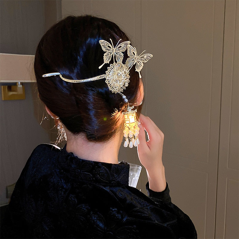 Beautiful Sparkling Butterfly Clip Hairpin - Luxicro