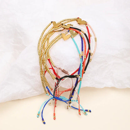 Dainty Crystal Love Charm Bracelet