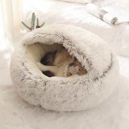 Comforting Covered Dog Bed for Pets