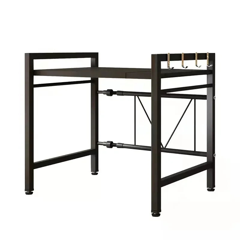 Compact Folding Stainless Steel Kitchen Storage Rack - Luxicro