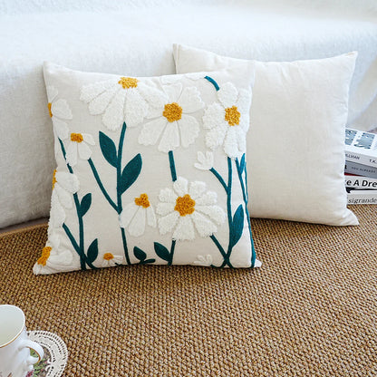 Colorful Flower Pattern Sofa Pillow Cover - Luxicro