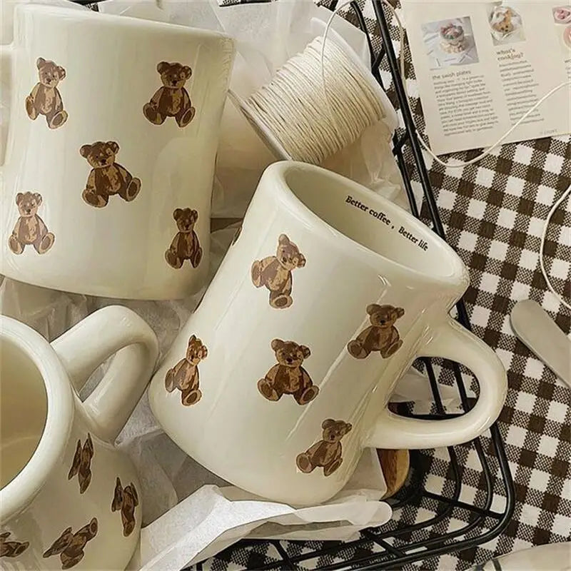 Adorable Teddy Bear Ceramic Coffee Mug - Luxicro