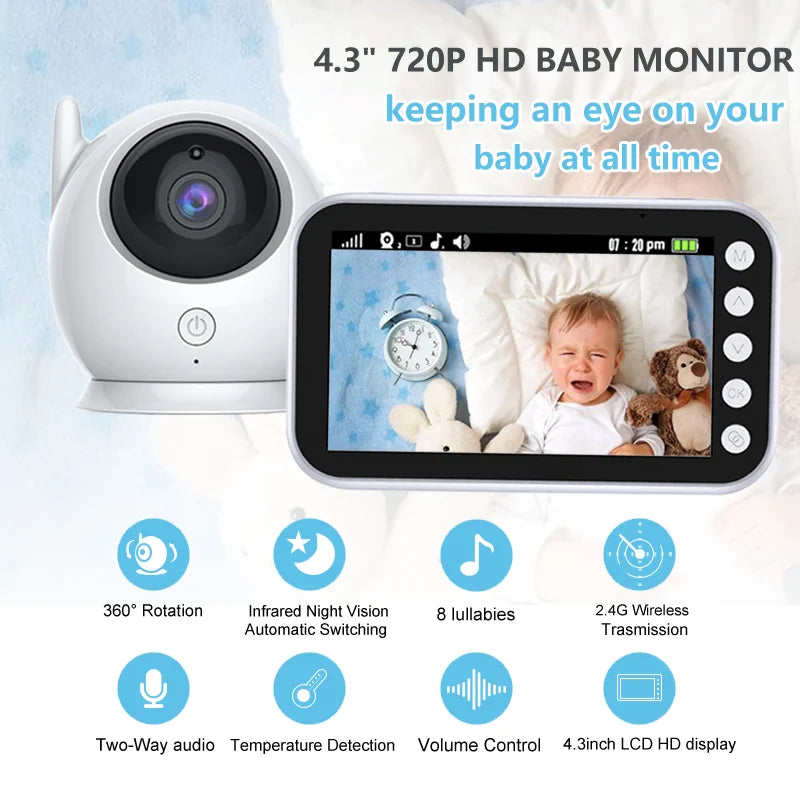 Baby Camera with Night Vision and Soothing Sounds