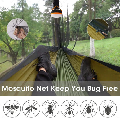 Lightweight Waterproof Camping Hammock with Bug Net