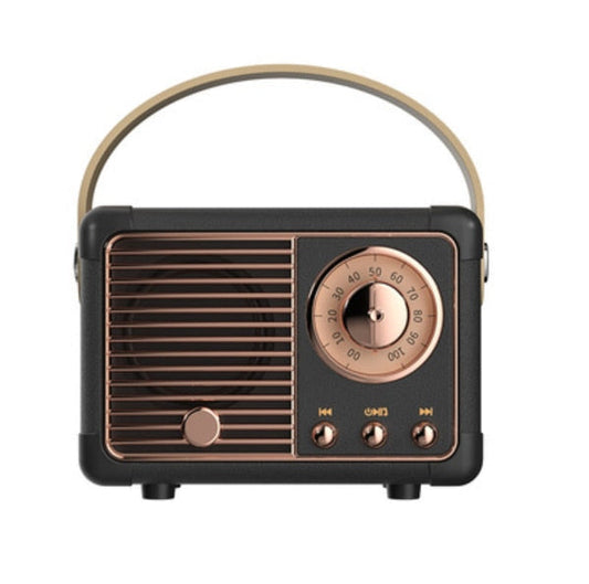 Compact Vintage Portable Bluetooth Speaker - Luxicro