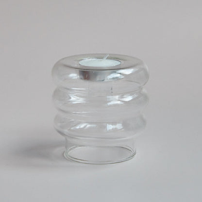 Unique Clear Spiral Candle Holder - Luxicro