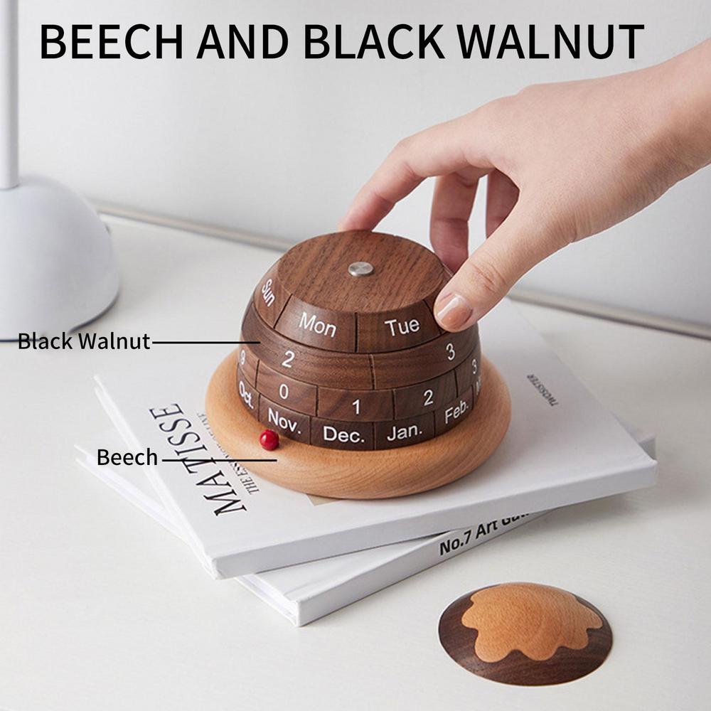Rustic Wooden Desk Calendar