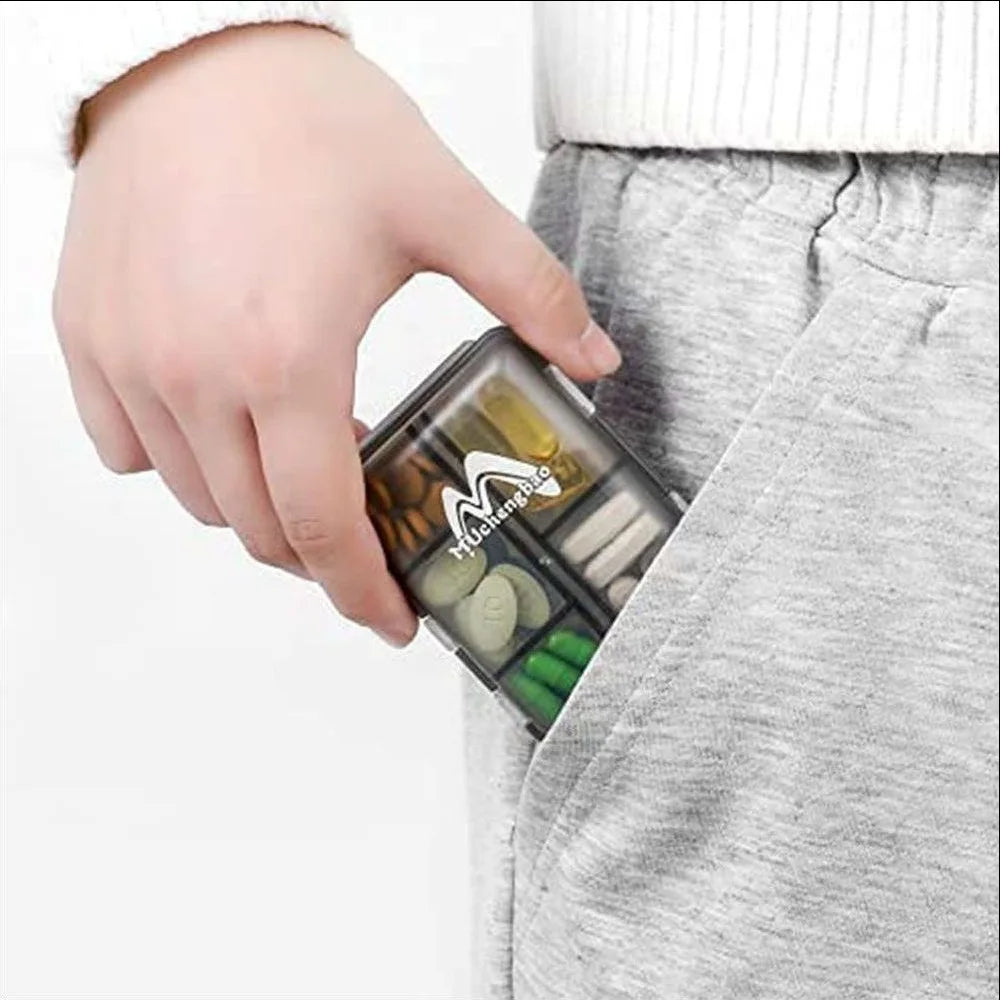 Compact Travel Pill Case Holder