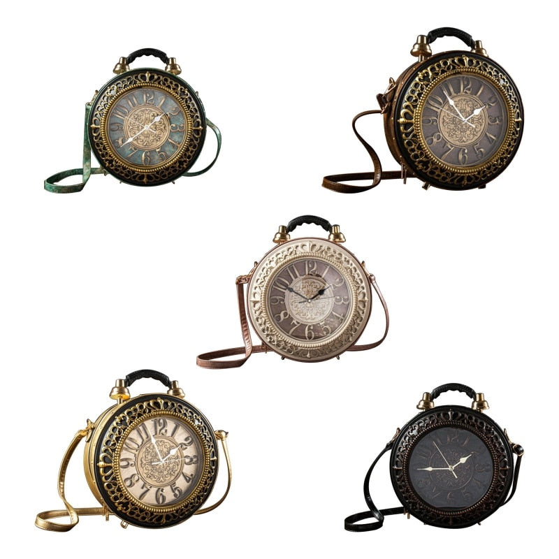 Unique Retro Style Crossbody Clock Bag