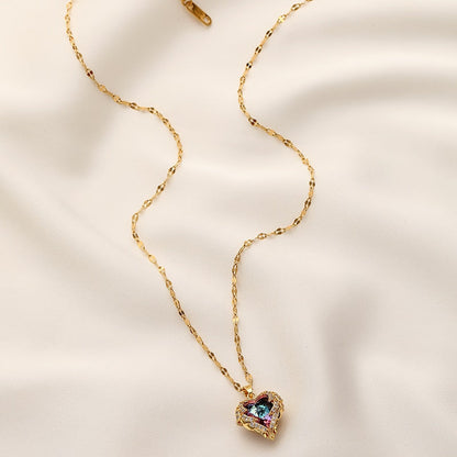 Fashionable Ocean Blue Stainless Steel Pendant Necklace