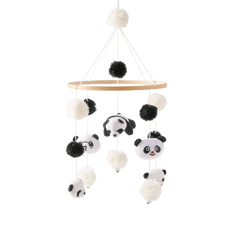 Soft Wood Baby Crib Mobile with Calming Music