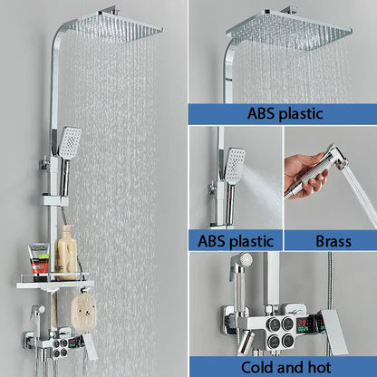 Premium Adjustable Thermostatic Shower Head System