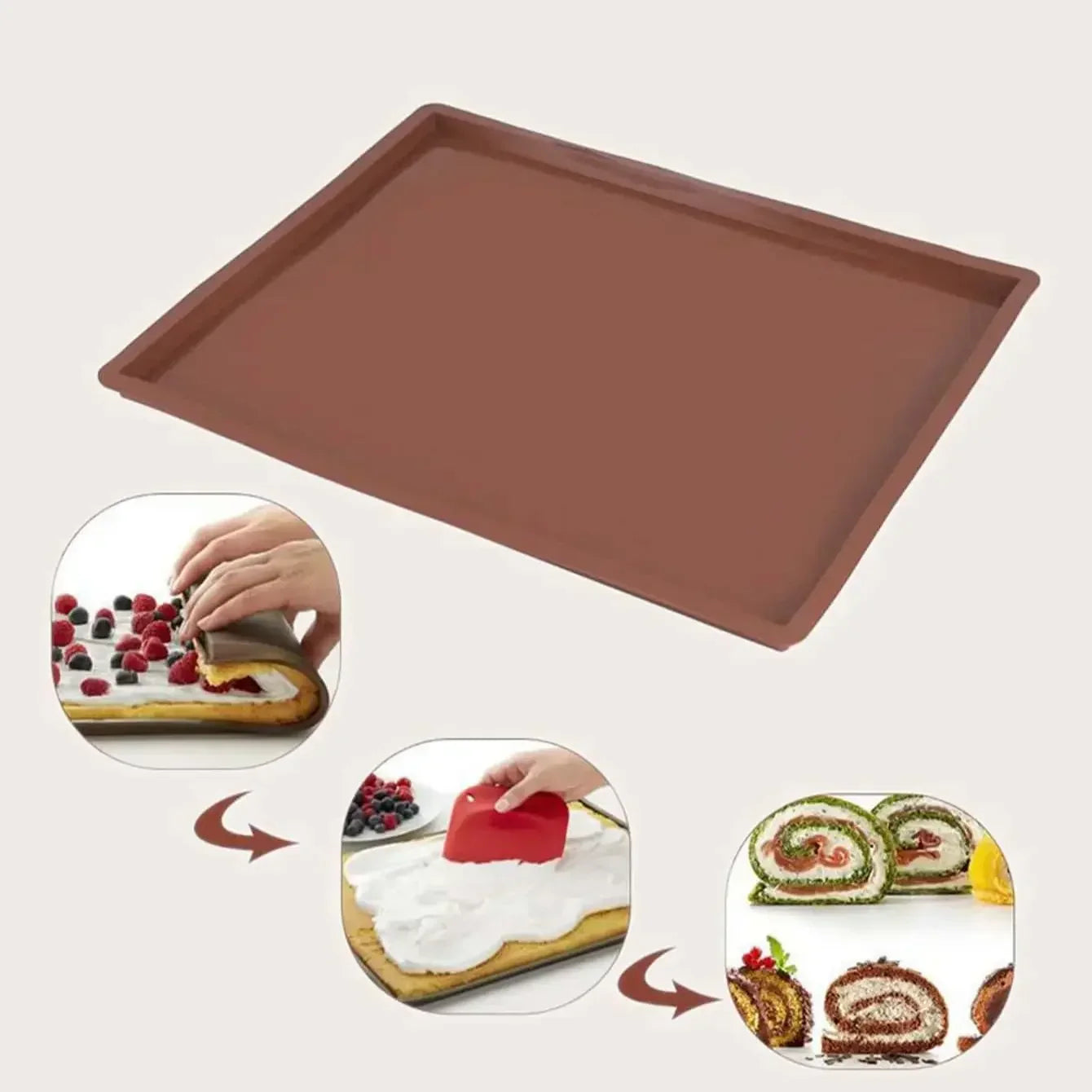 Flexible Non Stick Baking Mat For Swiss Rolls