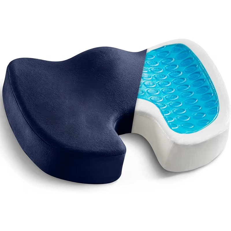 Soft Orthopedic Chair Cushion with Non Slip Base