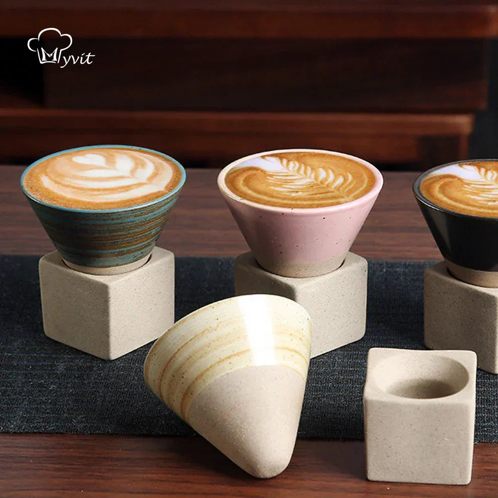 Vintage Style Asian Coffee Cup Set