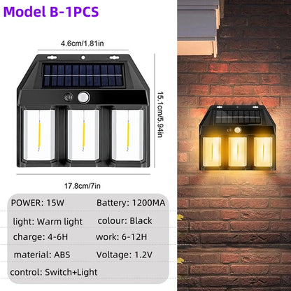 Outdoor LED Solar Powered Waterproof Wall Light