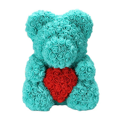 Artificial Flower Cute Stuffed Bear Toy
