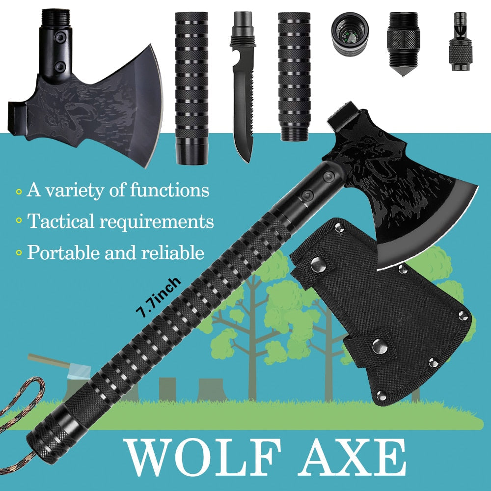 Compact Multi Tool Camping Hatchet Axe
