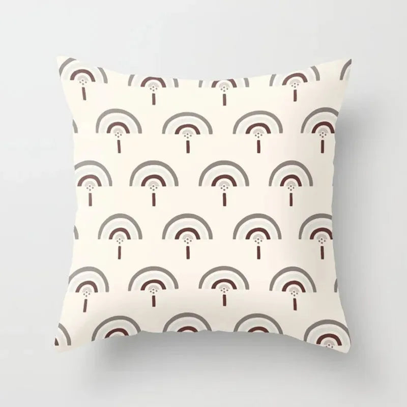 Delicate Flower Pattern Throw Pillow Cover