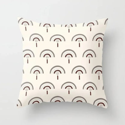 Delicate Flower Pattern Throw Pillow Cover